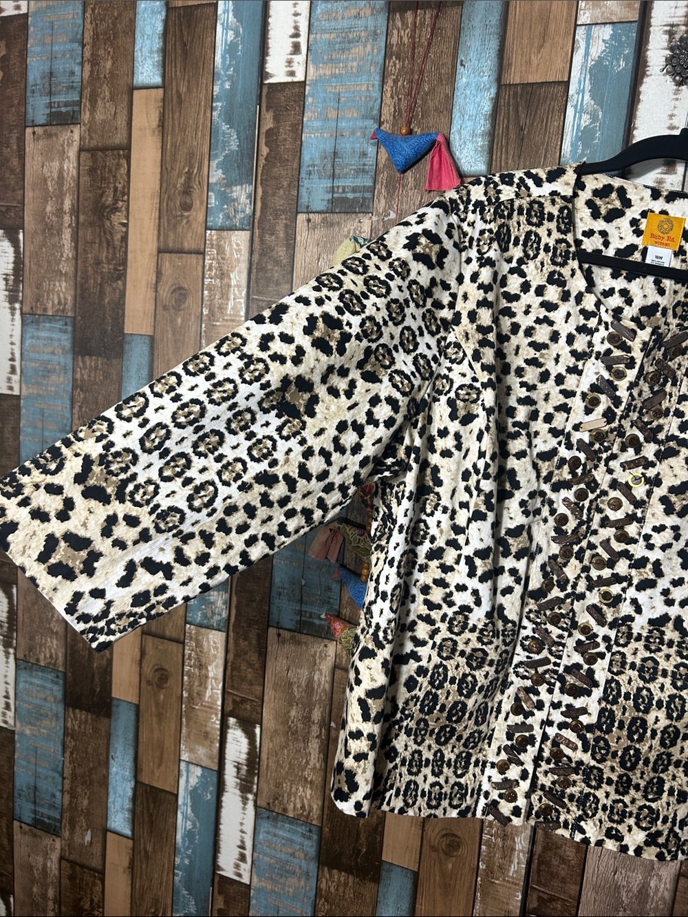 Ruby Rd. Leopard Print shacket Cream & Black - Picture 9 of 16